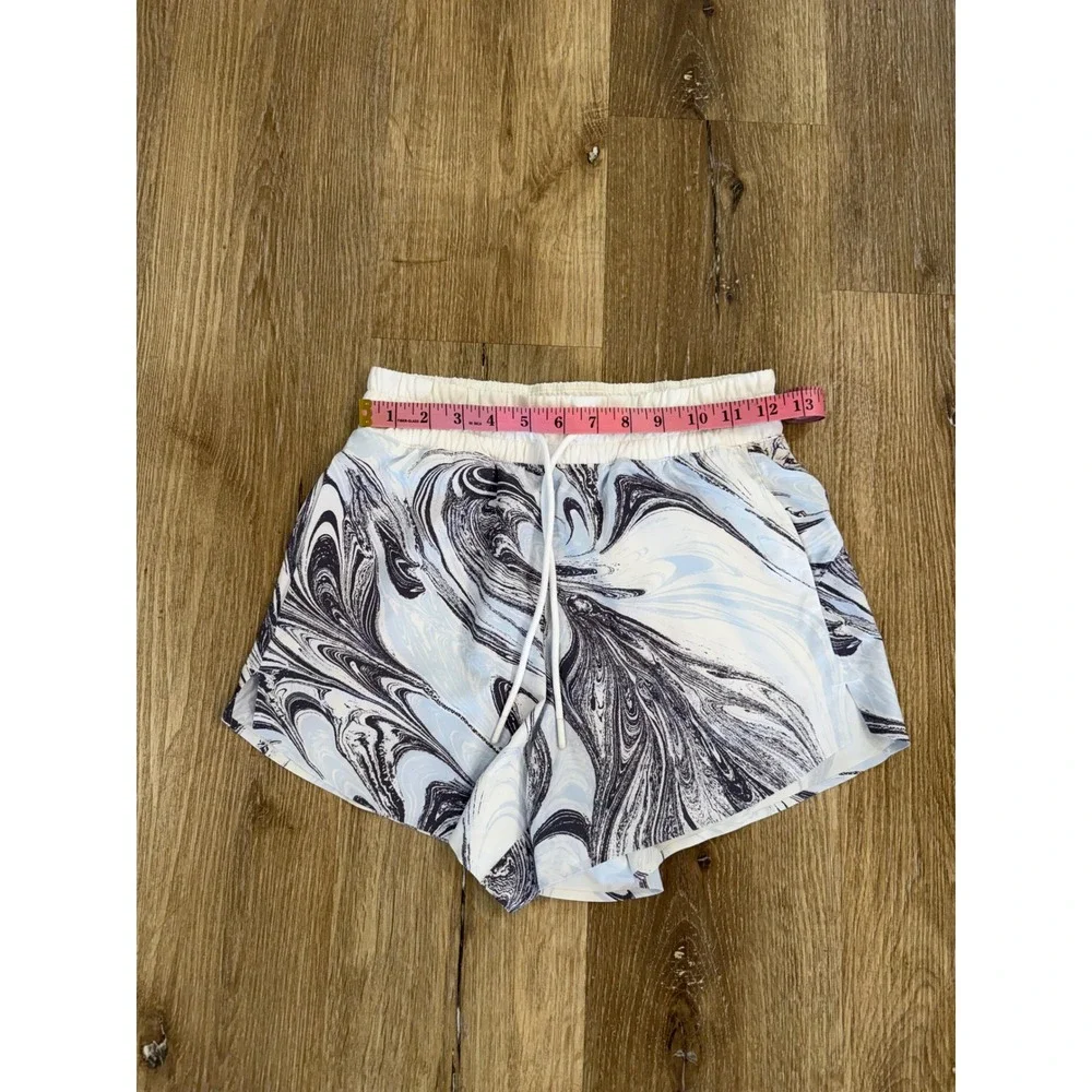 Athleta All Activity Shorts XXS Blue Black Marble Swirl Print Athletic‎ Running